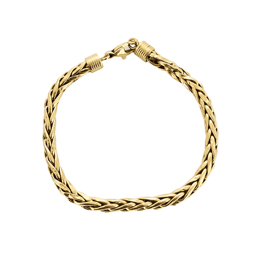 Bağlantı palmiyeli sarı altın bilezik