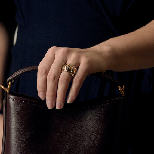 PIAGET - İki ton altın ve pırlantalı bant yüzük