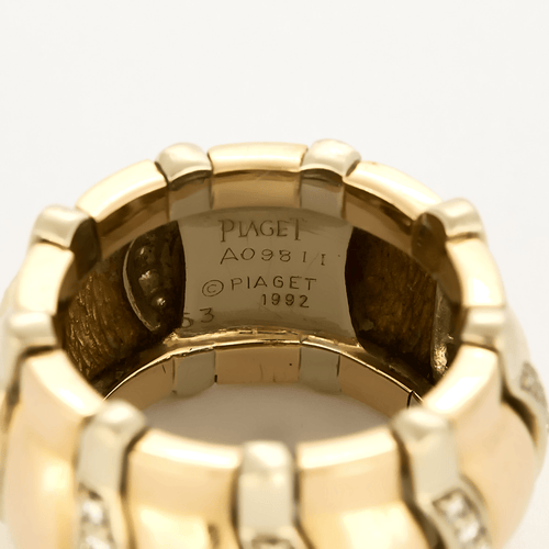 PIAGET - İki ton altın ve pırlantalı bant yüzük