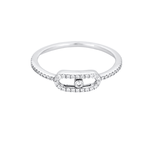 MESSIKA - Move Uno pavé yüzük, beyaz altın ve pırlanta