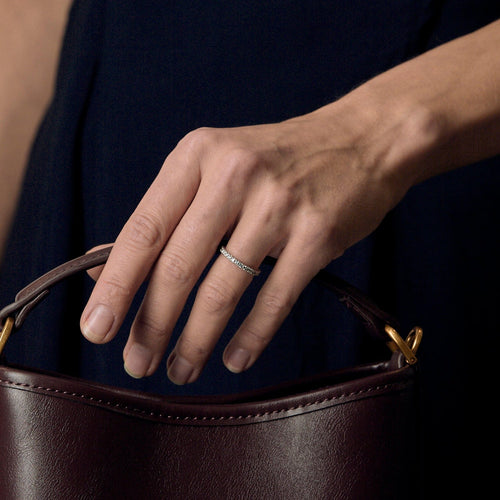 MAUBOUSSIN - Fine Fede nuziale in platino e diamanti