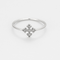 STONE - Bague "Croix" en or gris et diamants