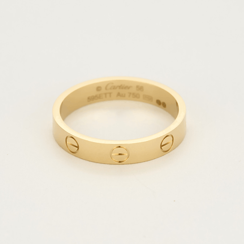 LOVE - Snubní prsten ve žlutém zlatě. Malý model.