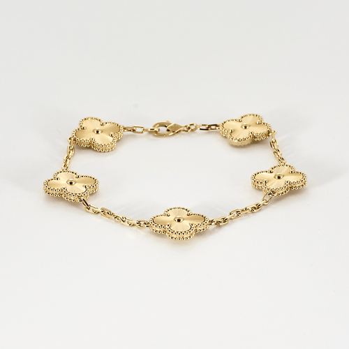 Van Cleef & Arpels - Bracciale Vintage Alhambra 5 motivi in oro giallo