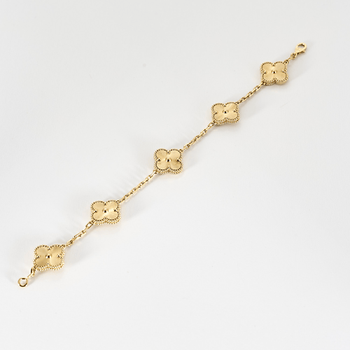 Van Cleef & Arpels - Bracciale Vintage Alhambra 5 motivi in oro giallo