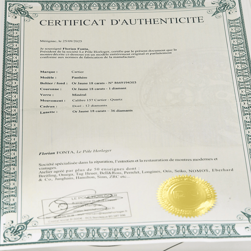 Cartier Ceas Panthere din aur galben și diamante