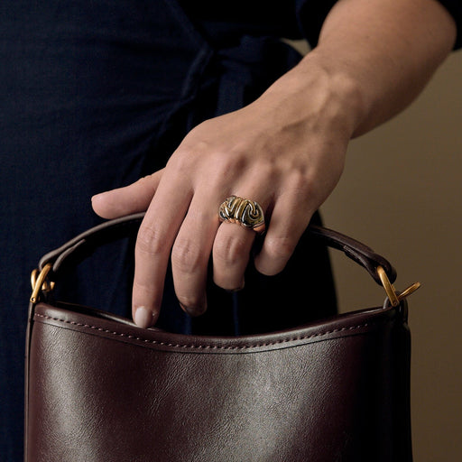 BULGARI - Doppio Cuore - Two-tone gold ring