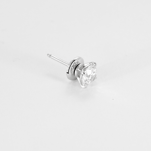 Cartier - 耳钉 1895 - 白金和钻石。
