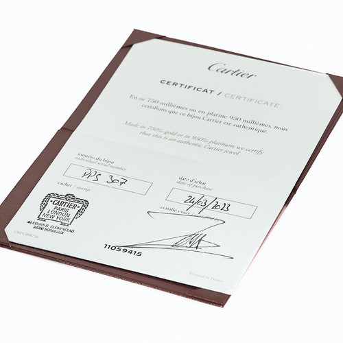 Cartier - 耳钉 1895 - 白金和钻石。