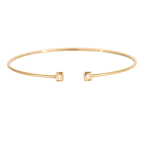 Dinh Van - Le Cube Diamant malý model - Náramek z růžového zlata a diamantů