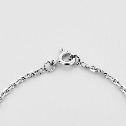 Řetízek a přívěsek z bílého zlata, růžové safíry a diamanty