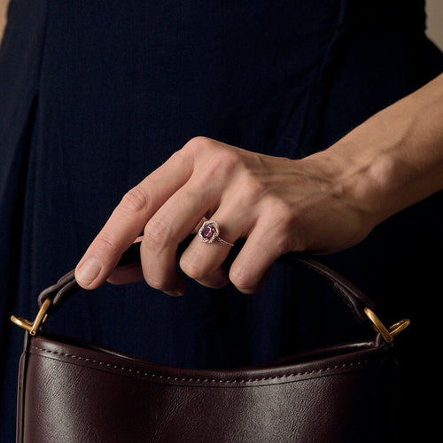 Valérie Danenberg - Blandine - Ring i rosaguld, rubiner og diamanter