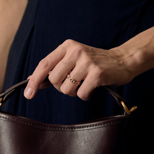 HERMES - Prsten Chaîne d'ancre Enchaînée z růžového zlata