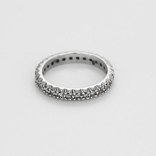 Bague 57 Alliance en or gris et diamants 58 Facettes DV1834-10