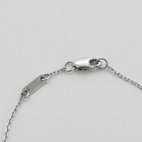 Collier DINH VAN - Le Cube  - Collier en or gris et diamant - Moyen Modèle 58 Facettes DV22165-3