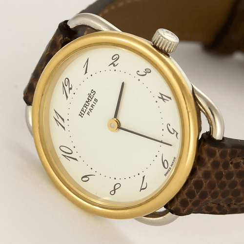 Montre HERMES - Arceau - Montre en acier et plaqué or 58 Facettes DV23242-1