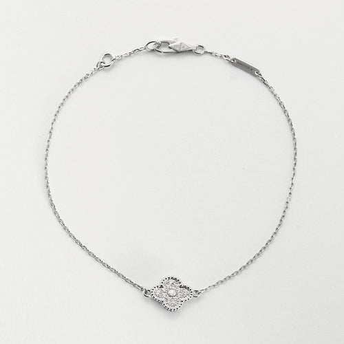 Bracelet Van Cleef & Arpels- Sweet Alhambra -Bracelet en or gris et diamants 58 Facettes DV0830-31