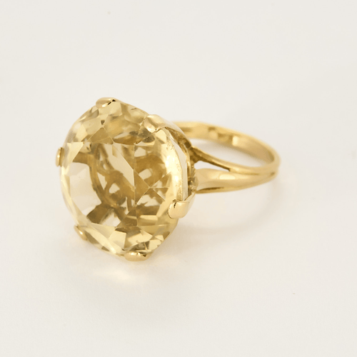 Anel 53 Anel cocktail em ouro amarelo e citrino 58 Facettes DV24426-3-53-2