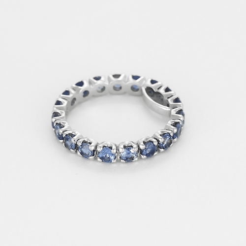 Inel 51 Verighetă din aur alb și safire 58 Facettes DV24426-4-51-2