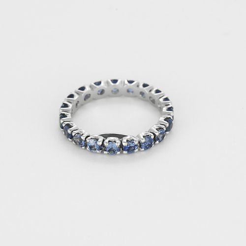 Inel 51 Verighetă din aur alb și safire 58 Facettes DV24426-4-51-2
