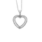 Chain Necklace and Heart Pendant in white gold and diamonds 58 Facettes DV24276-12
