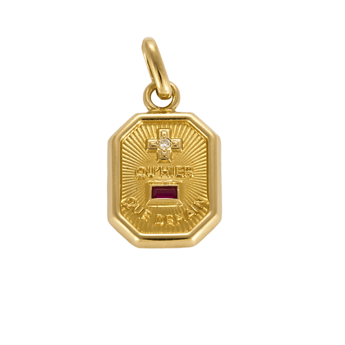 Přívěsek Augis Přívěsek Přívěsek Žluté zlato Diamant 58 Facettes DV20103-7