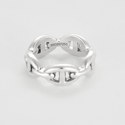 Anillo 52 Hermès Anillo Anillo Chaîne d'Ancre Modelo pequeño plata 58 Facettes DDV24955-1