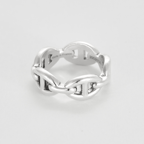Anillo 52 Hermès Anillo Anillo Chaîne d'Ancre Modelo pequeño plata 58 Facettes DDV24955-1