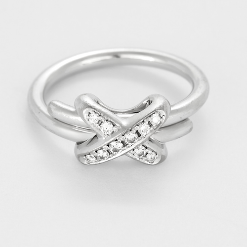 CHAUMET - Bague Jeux de Liens en or gris et diamants