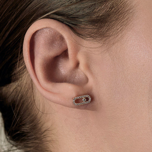 MESSIKA - Move Uno - Keltakultaiset ja timanttiset nappikorvakorut