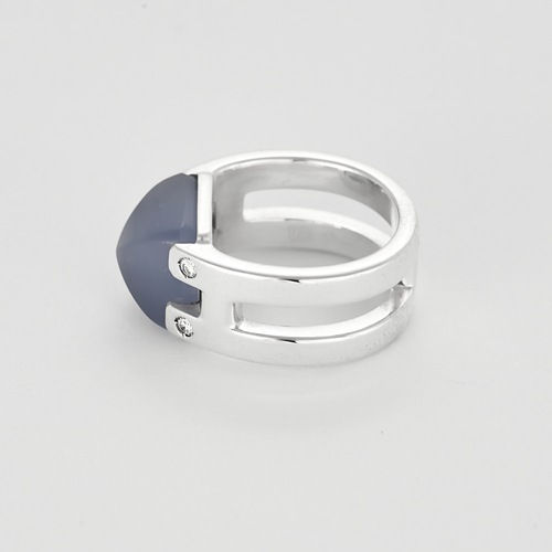 Hermès - Médor - Sormus Hopea, sininen kalsedoni ja timantit