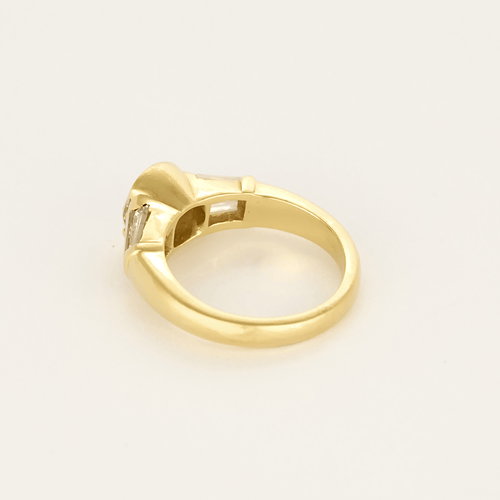 Prsten Soliter od žutog zlata i dijamanata