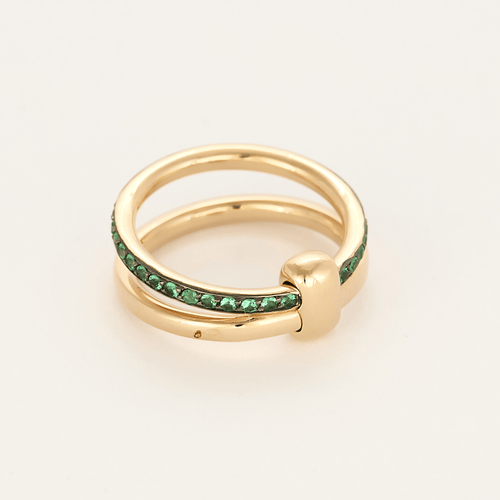 Pomellato - Iconica - Anillo de oro rosa y esmeraldas