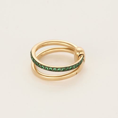 Pomellato - Iconica - Anillo de oro rosa y esmeraldas