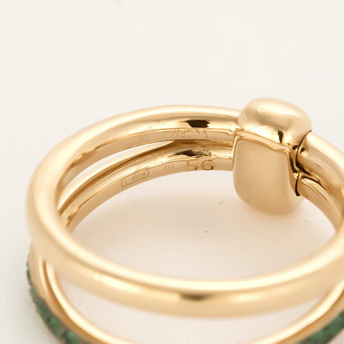 Pomellato - Iconica - Anillo de oro rosa y esmeraldas