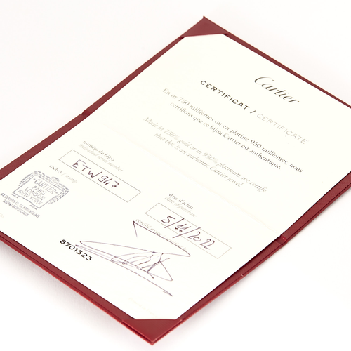 Cartier，单钻戒 1895 - 金色或灰色和钻石