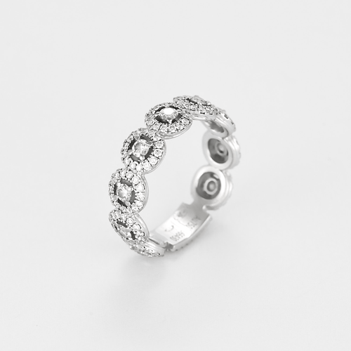 Bague 49 Messika - Joy - Bague en or gris et diamants 58 Facettes DV13879-5
