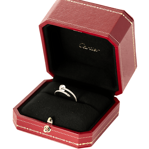 CARTIER - Juste un Clou- Küçük Yarı Taşlı Model - Beyaz altın ve pırlanta yüzük