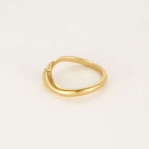 Bague 54 Boucheron - Trouble Vintage - Deux bagues en or jaune à motif de tête de serpent 58 Facettes DV25624-2