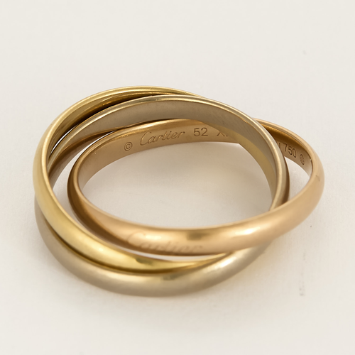 Cartier - Trinity - Pequeno modelo - Anel três ouros