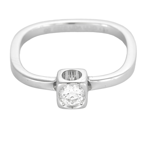 DINH VAN - Le Cube - PM - Bague en or gris et diamant