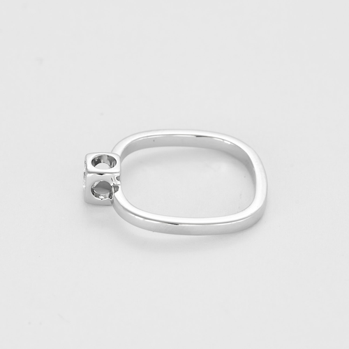 DINH VAN - Le Cube - PM - Bague en or gris et diamant