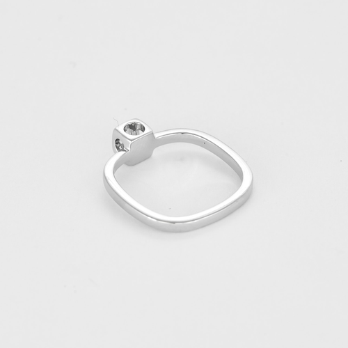 DINH VAN - Le Cube - PM - Bague en or gris et diamant