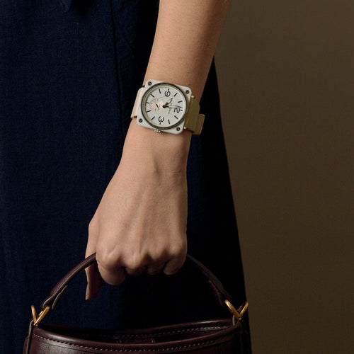 Montre Montre Bell & Ross BRS WHITE CERAMIC 58 Facettes DV24943-2