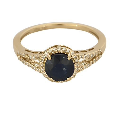 Bague 54 Bague en or jaune saphir et diamants 58 Facettes DV25212-30