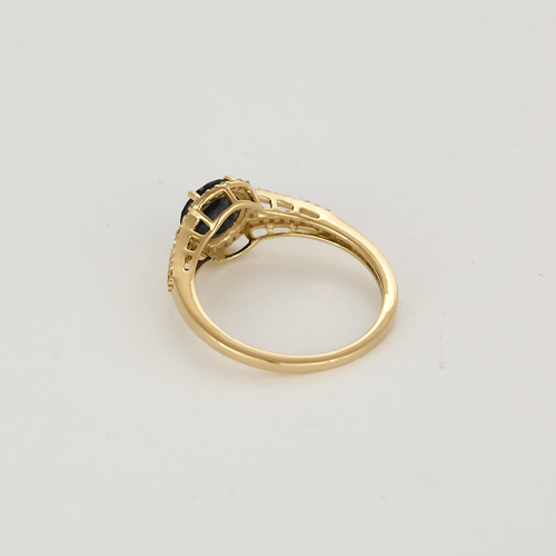 Bague 54 Bague en or jaune saphir et diamants 58 Facettes DV25212-30