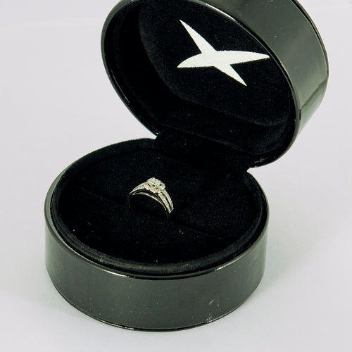 Ring Solitaire in witgoud en diamanten