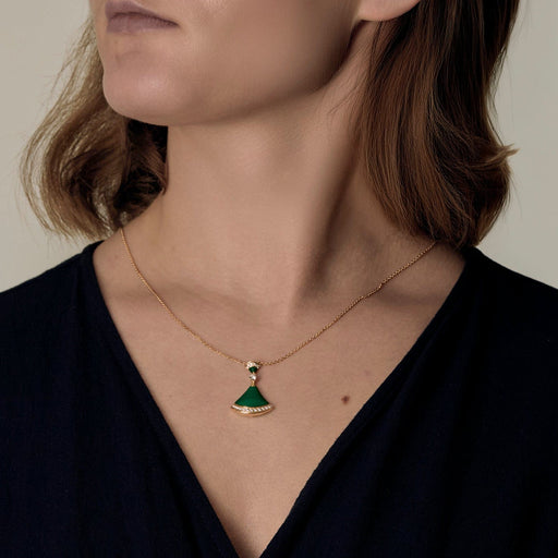 Collier Bulgari - Divas' Dream - Collier en or jaune, malachite et diamants 58 Facettes DDV24615-1