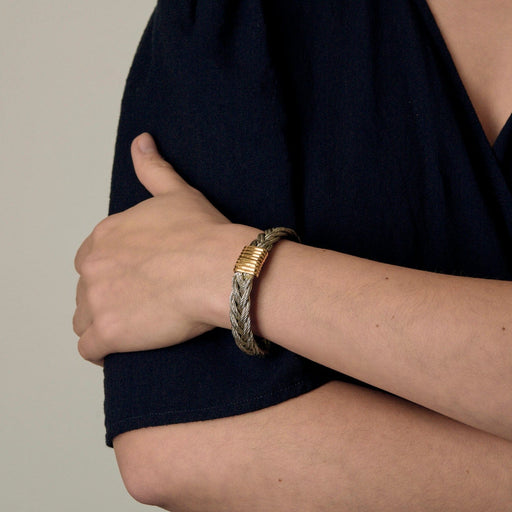 FRED - FORCE 10 Vintage - Steel and yellow gold bracelet