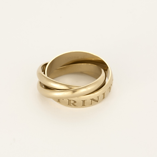 Cartier - Amor e Trinity - Anel em ouro amarelo rodiado